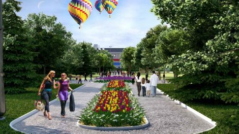 Парк на Фучика будет с амфитеатром