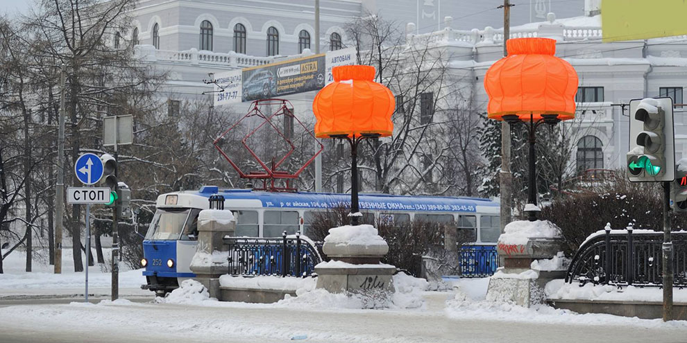 Оранжевые абажуры вновь появятся на улице Ленина