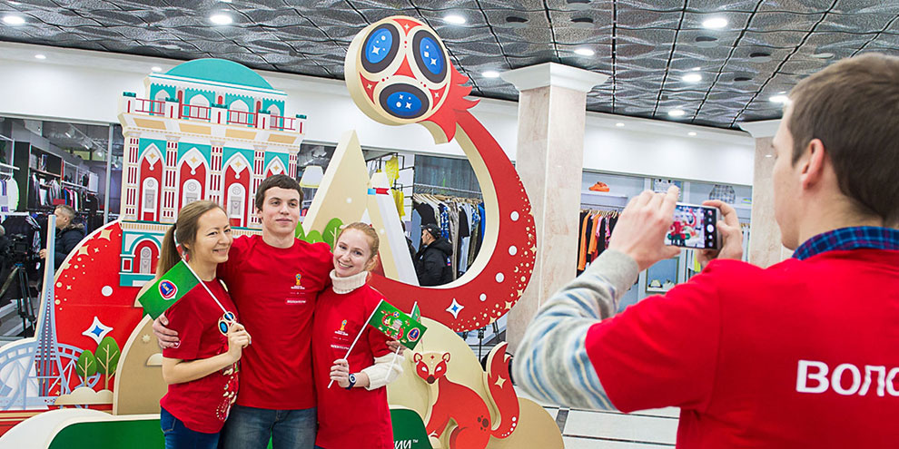 В “Гринвиче” установили экспозицию, посвященную чемпионату мира по футболу