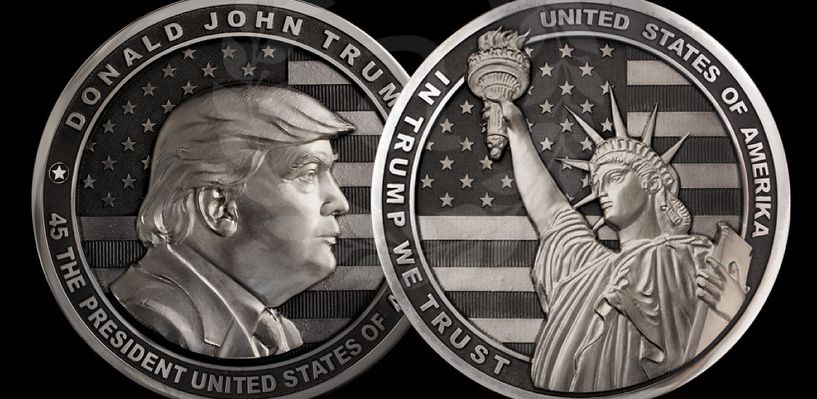 В Златоусте отчеканили монету с изображением Дональда Трампа