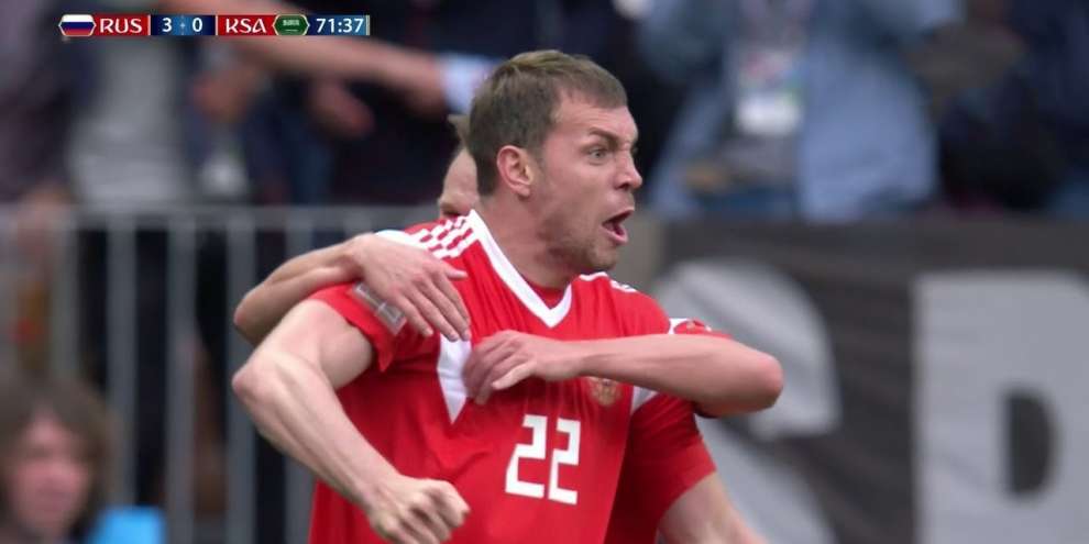 В первом матче ЧМ-2018 сборная России обыграла команду Саудовской Аравии
