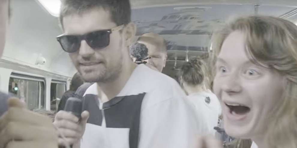 Noize MC снял клип в трамвае в Екатеринбурге