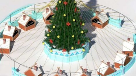 Елку на Площади 1905 года украсят 17-метровыми гирляндами