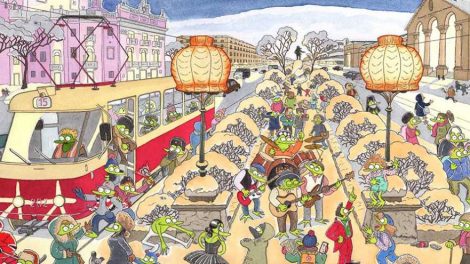 Итальянский художник нарисовал открытку с Екатеринбургом