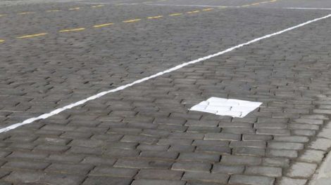 На площади 1905 года нанесли разметку для репетиции парада Победы