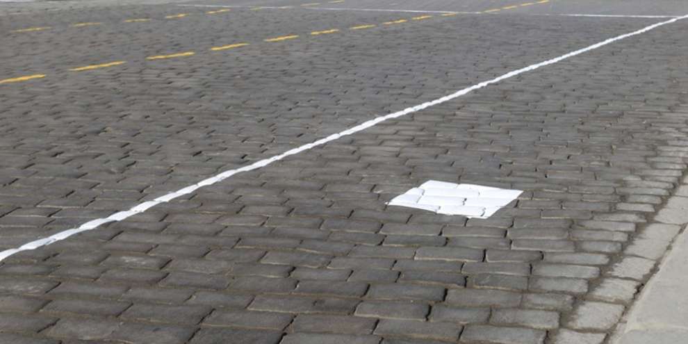 На площади 1905 года нанесли разметку для репетиции парада Победы