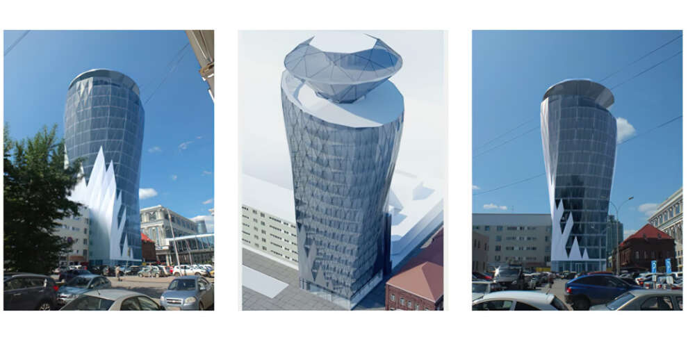 В центре Екатеринбурга хотят построить башню с крышей-бриллиантом